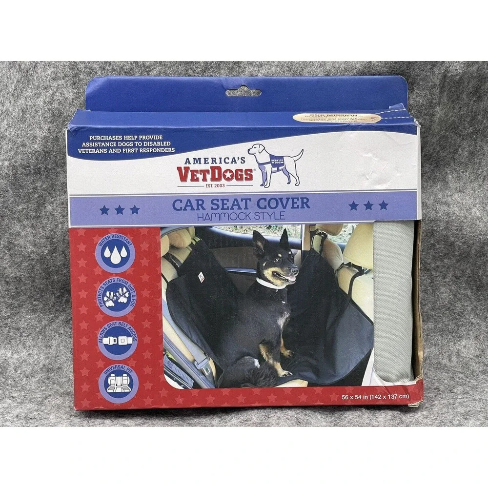 Americas Vet Dogs Seat Cover Cars Trucks Suv Back Hammock Style 56x54 NEW